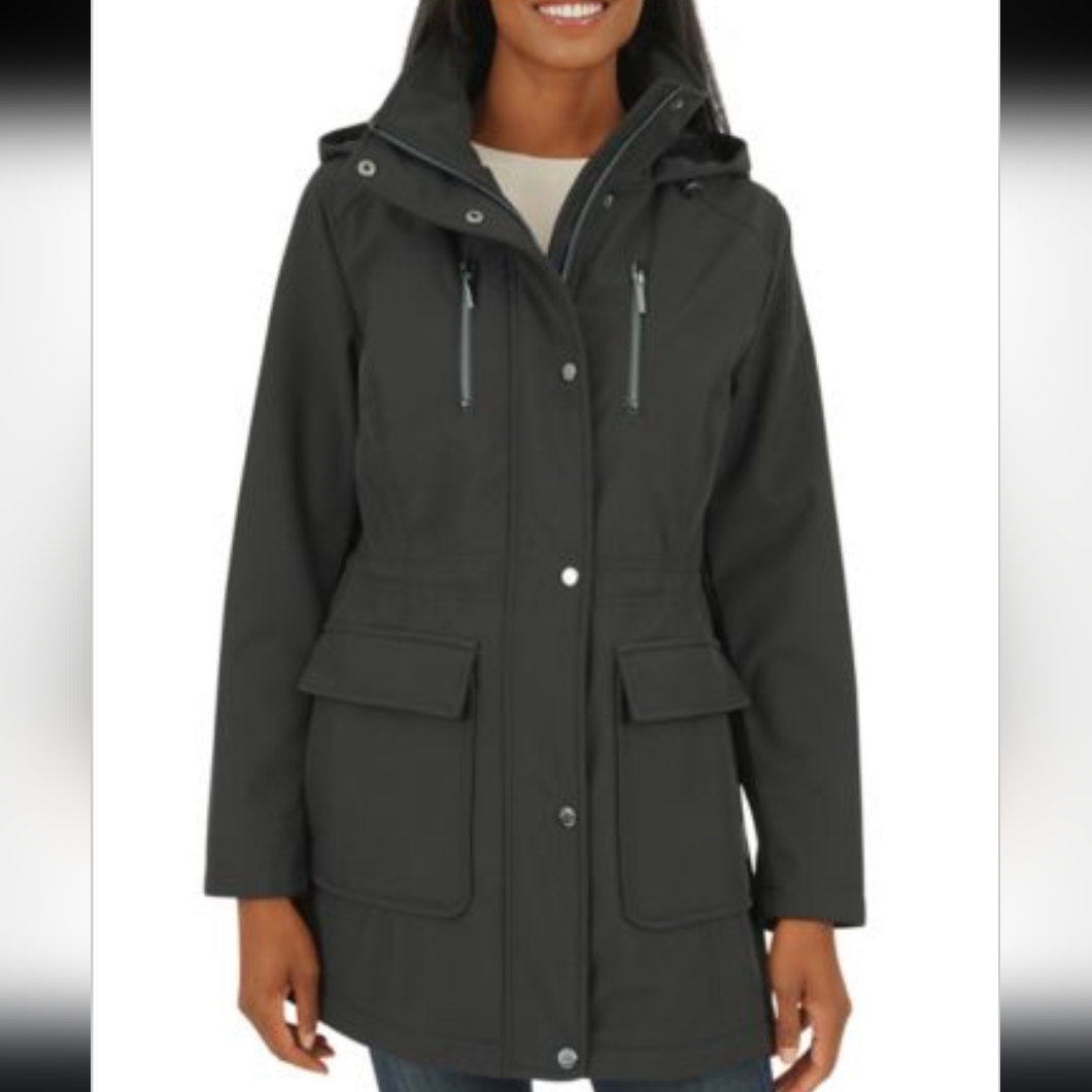Nine West Women's Hooded Water Resistant Lined Jacket. Size Small.